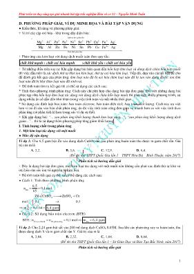 Phát triển tư duy sáng tạo giải nhanh bài tập trắc nghiệm Hóa vô cơ 12  Nguyễn Minh Tuấn